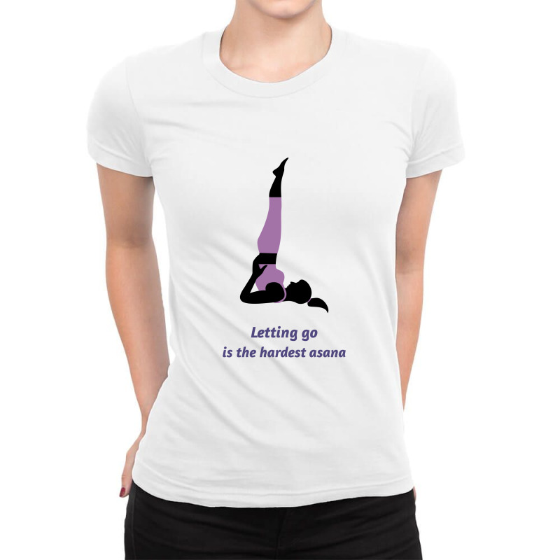 Hardest Asana Ladies Fitted T-Shirt by Perfect Designers | Artistshot