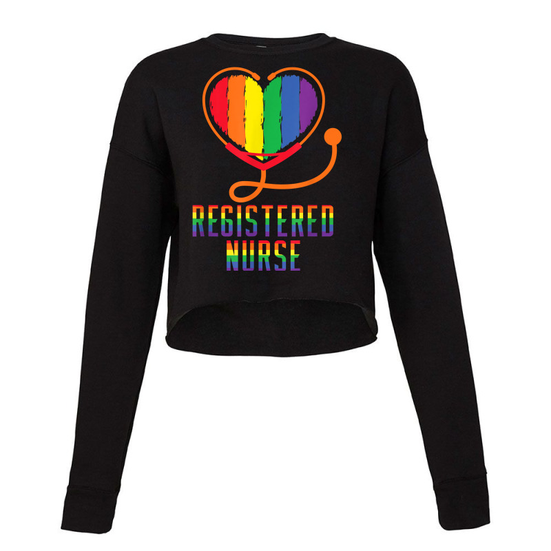 Registered Nurse Stethoscope Lesbian Gay Transgender Lgbt T Shirt Cropped Sweater | Artistshot