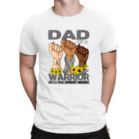 Womens Hand Dad Of A Warrior Cortical Visual Impairment T-shirt | Artistshot