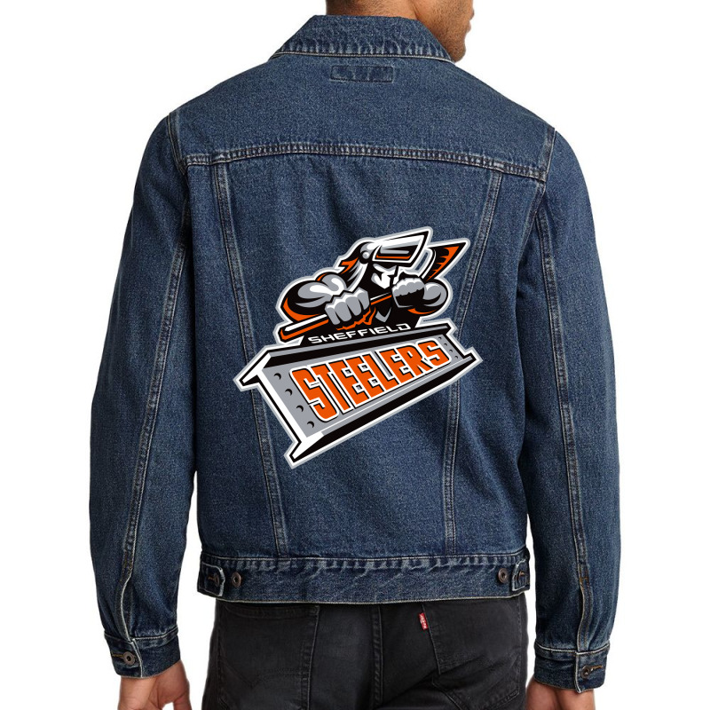 Sheffield Steelers #ffa500 Men Denim Jacket by bodas | Artistshot