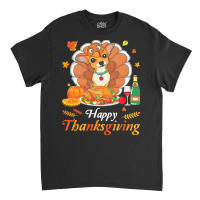 Chihuahua Happy Thanksgiving Christmas T  Shirt Chihuahua Turkey Costu Classic T-shirt | Artistshot