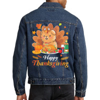 Chow Chow Happy Thanksgiving Christmas T  Shirt Chow Chow Turkey Costu Men Denim Jacket | Artistshot