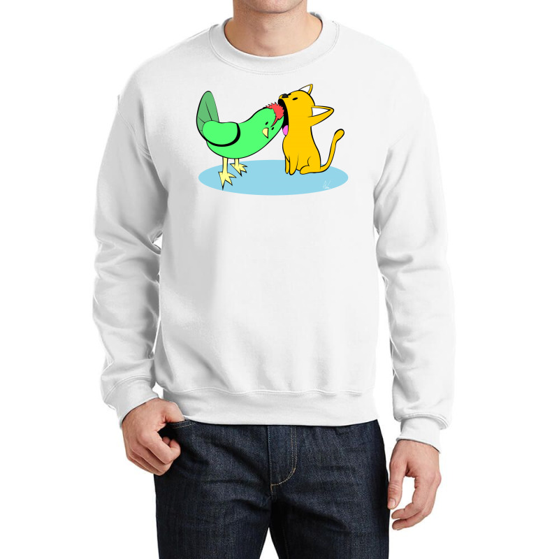 Chicken And Cat Crewneck Sweatshirt | Artistshot