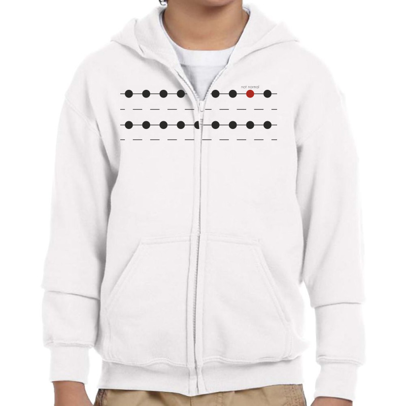 Not Normal Youth Zipper Hoodie by minimalist | Artistshot