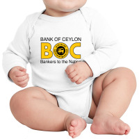 Bank Of Ceylon Long Sleeve Baby Bodysuit | Artistshot