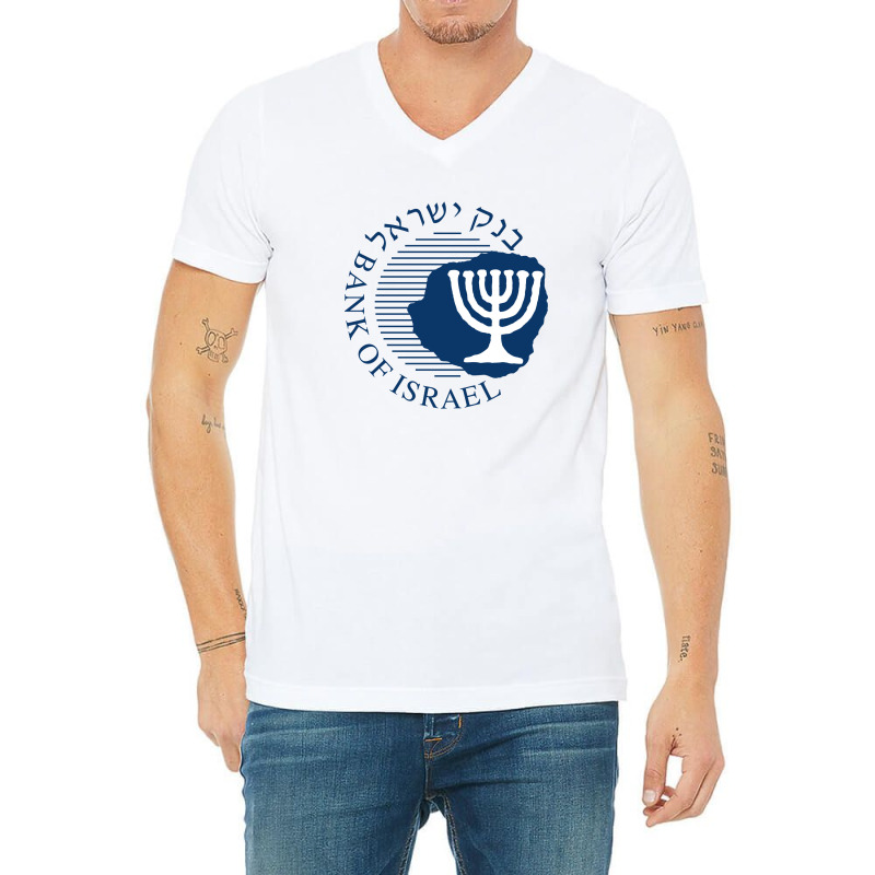 Bank Of Israel Seal V-Neck Tee by atip | Artistshot