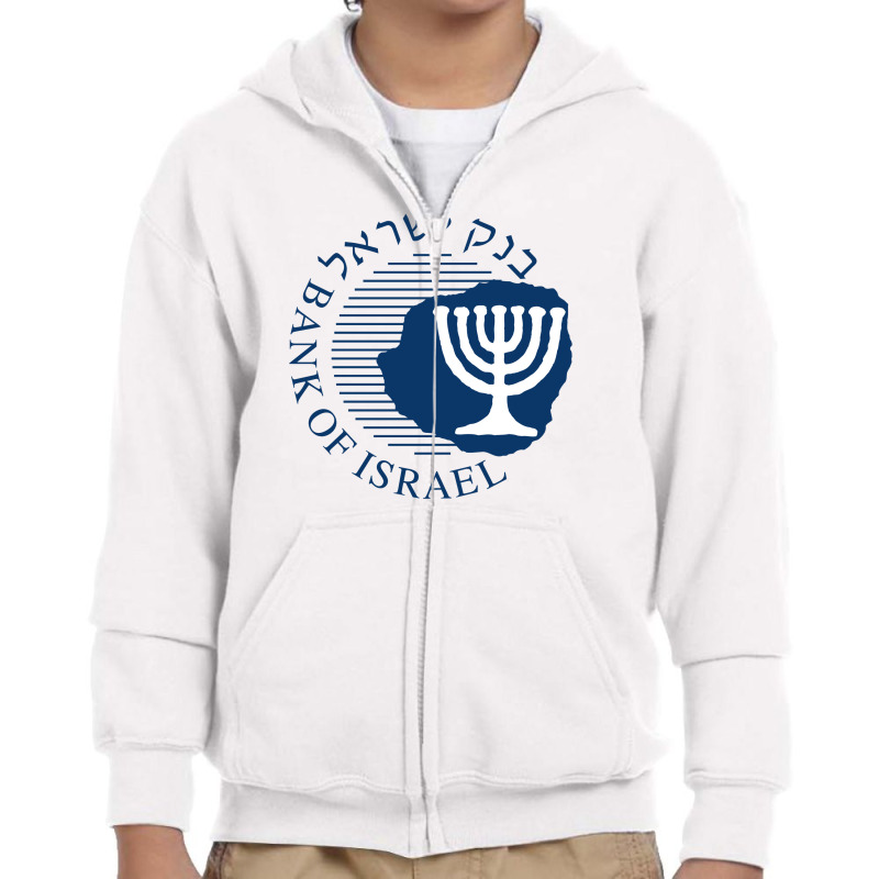 Bank Of Israel Seal Youth Zipper Hoodie by atip | Artistshot