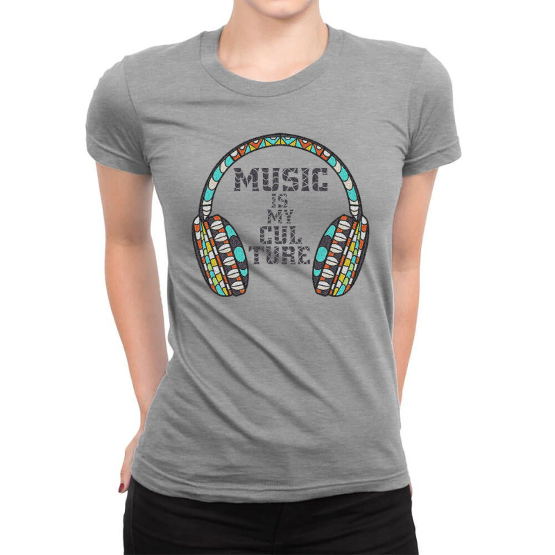 Music Is My Culture Ladies Fitted T-Shirt by zig street | Artistshot