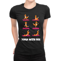 Fox Yoga T  Shirt Fox Yoga T  Shirt Ladies Fitted T-shirt | Artistshot