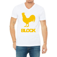 Cock Block V-neck Tee | Artistshot