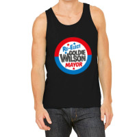 Back To The Future 're-elect Mayor Goldie Wilson' Design Tank Top | Artistshot