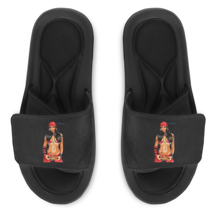 Hip Hop Cool Woman Slide Sandal | Artistshot