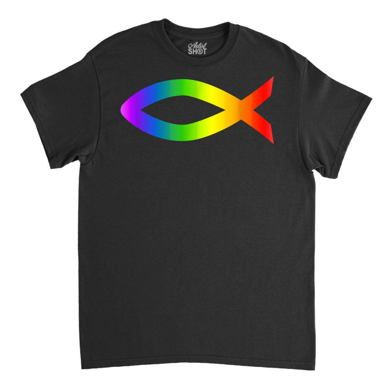 Ichthys Rainbow Christian Fish Symbol Homosexuality T Shirt Classic T-shirt | Artistshot