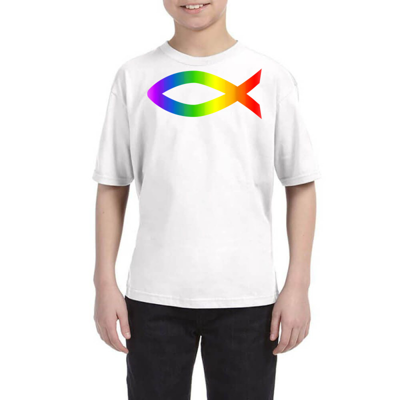 Ichthys Rainbow Christian Fish Symbol Homosexuality T Shirt Youth Tee | Artistshot