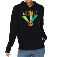 Hippie Peace Love T  Shirt Love Peace T  Shirt Lightweight Hoodie | Artistshot