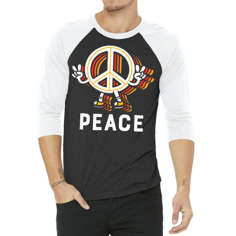 Hippie Peace Love T  Shirt Peace T  Shirt 3/4 Sleeve Shirt by vivaciouslimb | Artistshot