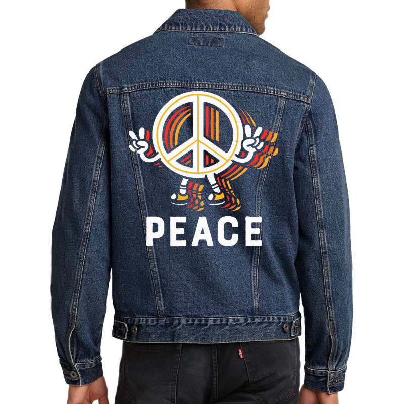 Hippie Peace Love T  Shirt Peace T  Shirt Men Denim Jacket by vivaciouslimb | Artistshot