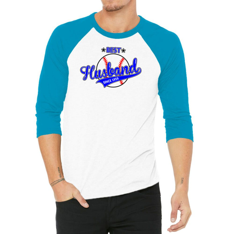 Best Husband Since 1959 - Baseball Husband 3/4 Sleeve Shirt | Artistshot