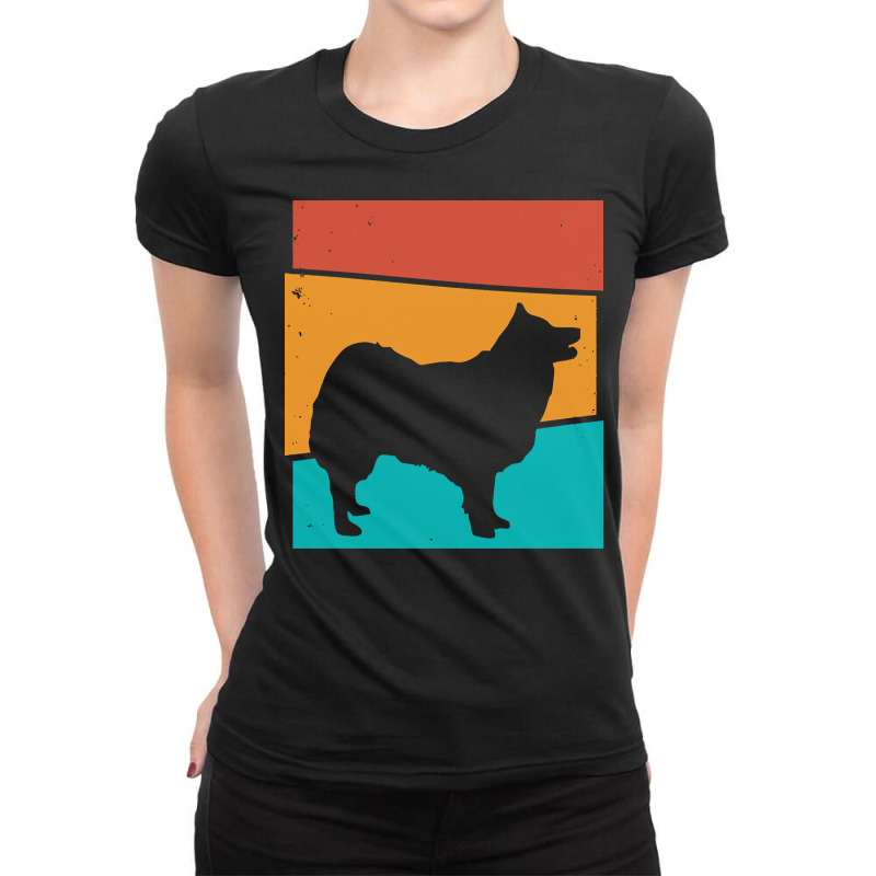 Icelandic T  Shirt Retro Dog Icelandic Sheepdog T  Shirt Ladies Fitted T-Shirt by vivaciouslimb | Artistshot