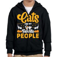 Cat Lover Gifts T  Shirt Cats Are My Favorite People T  Shirt Youth Zipper Hoodie | Artistshot