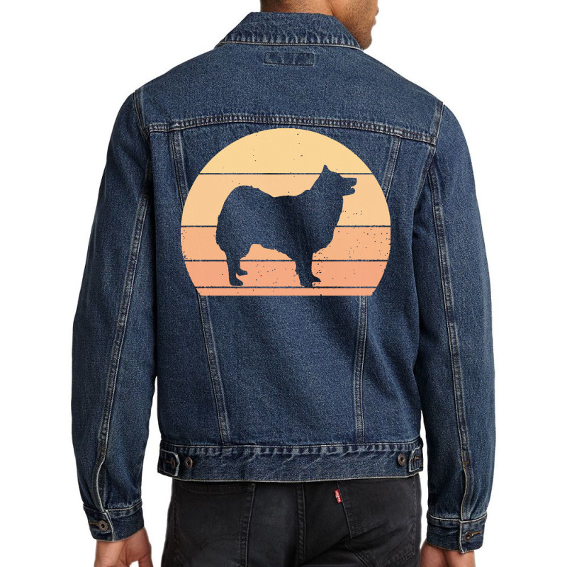 Icelandic T  Shirt Retro Sunset Icelandic Sheepdog T  Shirt Men Denim Jacket by vivaciouslimb | Artistshot