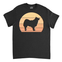 Icelandic T  Shirt Retro Sunset Icelandic Sheepdog T  Shirt Classic T-shirt | Artistshot