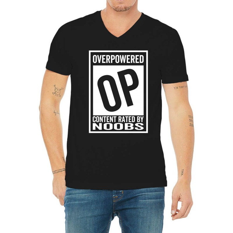 Content Rated Op By Noobs V-neck Tee | Artistshot