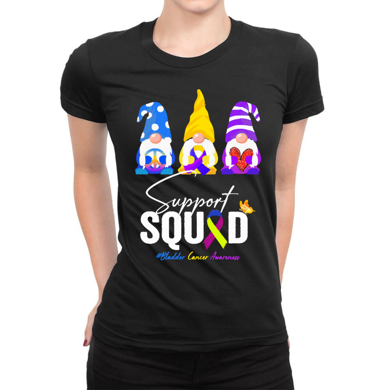 Gnome Support Squad Bladder Cancer T  Shirt Gnome Support Squad Bladde Ladies Fitted T-Shirt by swallowfirework | Artistshot