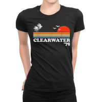 Vintage Clearwater Beach Florida Retro Sun Surfing 70's Gift T Shirt Ladies Fitted T-shirt | Artistshot