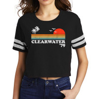 Vintage Clearwater Beach Florida Retro Sun Surfing 70's Gift T Shirt Scorecard Crop Tee | Artistshot