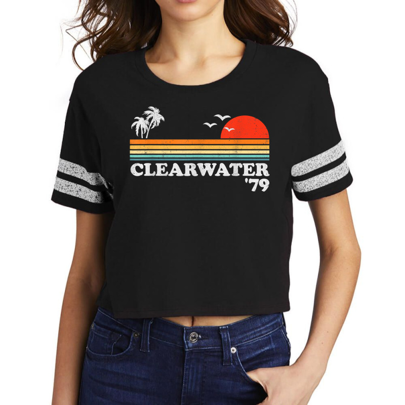 Vintage Clearwater Beach Florida Retro Sun Surfing 70's Gift T Shirt Scorecard Crop Tee by naythendeters2000 | Artistshot