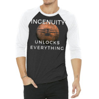 Perseverance Mars Rover Helicopter Ingenuity Exploration T Shirt 3/4 Sleeve Shirt | Artistshot