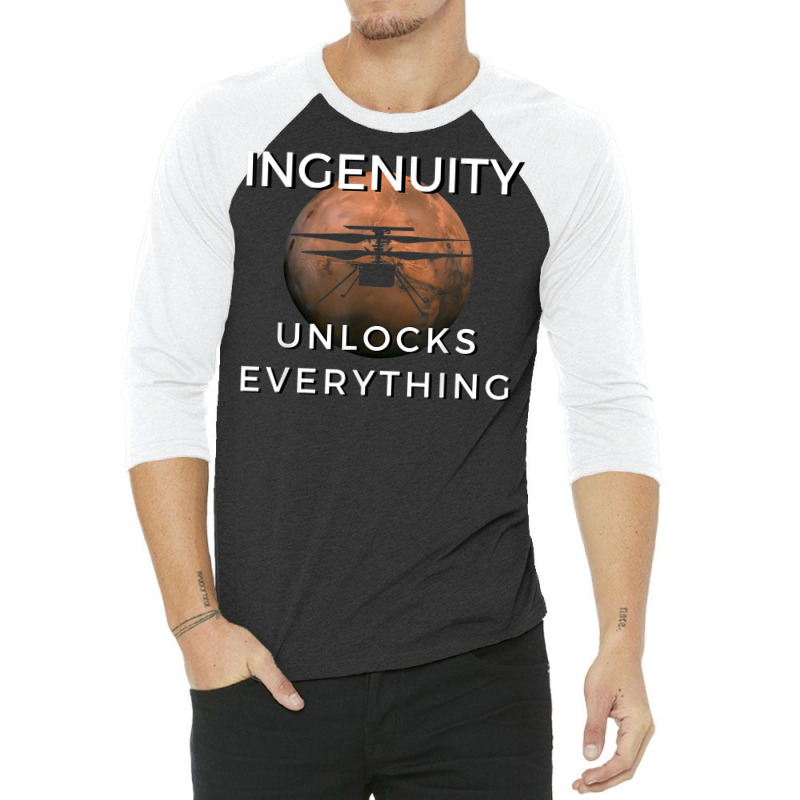 Perseverance Mars Rover Helicopter Ingenuity Exploration T Shirt 3/4 Sleeve Shirt | Artistshot