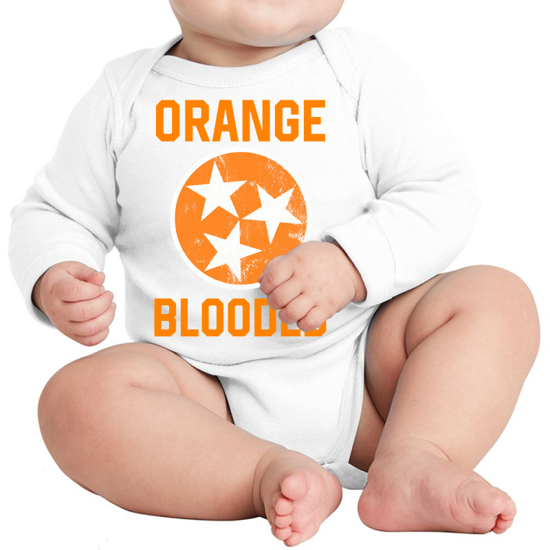 Tennessee Fan Orange Blooded Vol Sports Fan State Flag Tn Pullover Hoo Long Sleeve Baby Bodysuit by jermonmccline | Artistshot