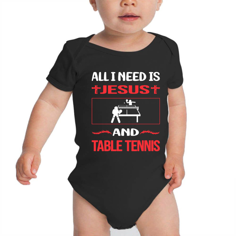 Jesus Table Tennis Ping Pong Baby Bodysuit by Aibon | Artistshot