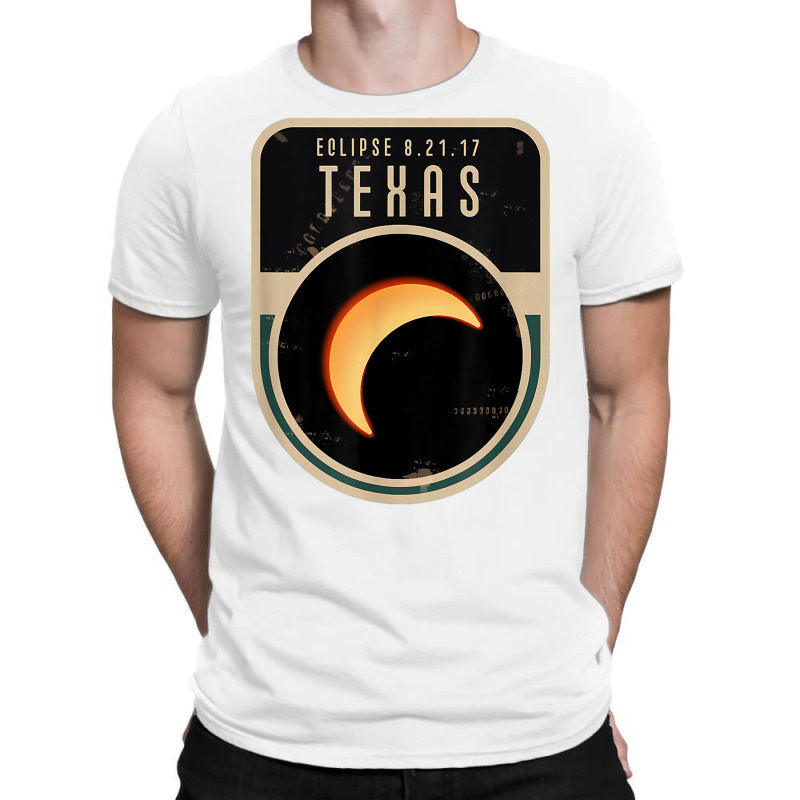 Us Partial Eclipse August 21 2017 Texas Tshirt T-Shirt by ebertfran1985 | Artistshot