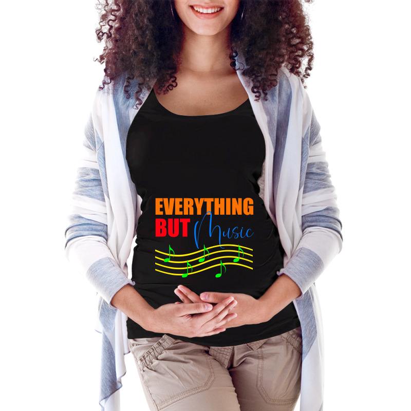 Everthing But Music Maternity Scoop Neck T-shirt by AlternativeStore | Artistshot