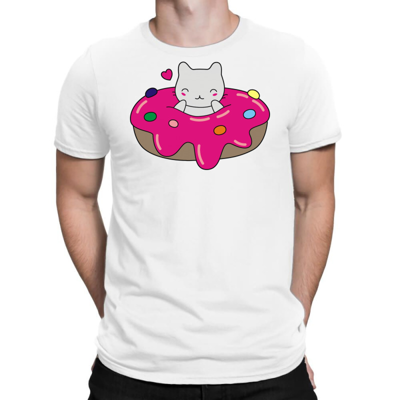 Cute Cat In A Donut T-shirt | Artistshot