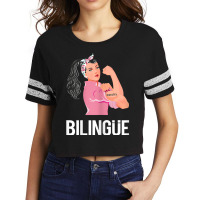 Womens Maestra Bilingue Bilingual Spanish Teacher T Shirt Scorecard Crop Tee | Artistshot