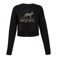 Stand Up For Wolves Cropped Sweater | Artistshot