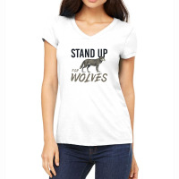 Stand Up For Wolves Women's V-neck T-shirt | Artistshot