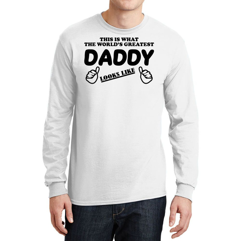 Daddy's Dad's Fathers Long Sleeve Shirts | Artistshot