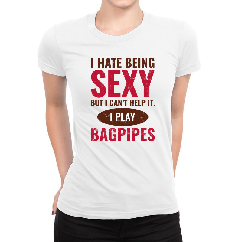 Bagpipe Scottish Scotland Music Player Funny Gift Ladies Fitted T-Shirt by Tasteful Tees | Artistshot