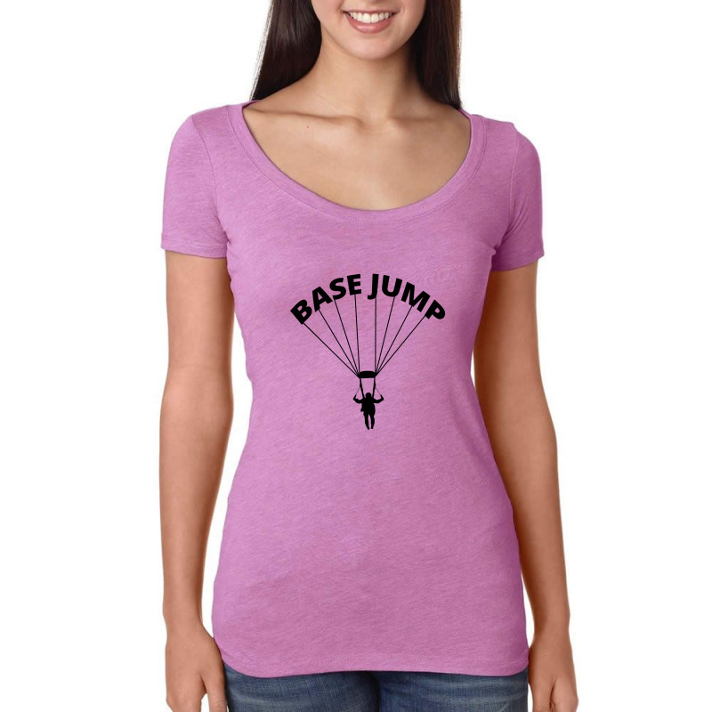 Base Jumping Sky Diving Diver Gift Women's Triblend Scoop T-shirt by Tasteful Tees | Artistshot