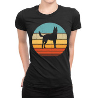 Belgian Malinois Retro Vintage 60s 70s Sunset Dog Lovers Men T Shirt Ladies Fitted T-shirt | Artistshot