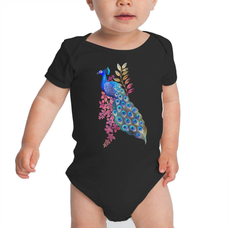 Peacock T  Shirt Peacock Paradise T  Shirt Baby Bodysuit by swallowfirework | Artistshot