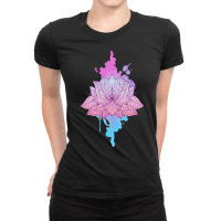 Mandala Lotus T  Shirt Asanas Mandala Lotus Mantra T  Shirt Ladies Fitted T-shirt | Artistshot