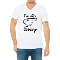 I'm With Goofy V-neck Tee | Artistshot