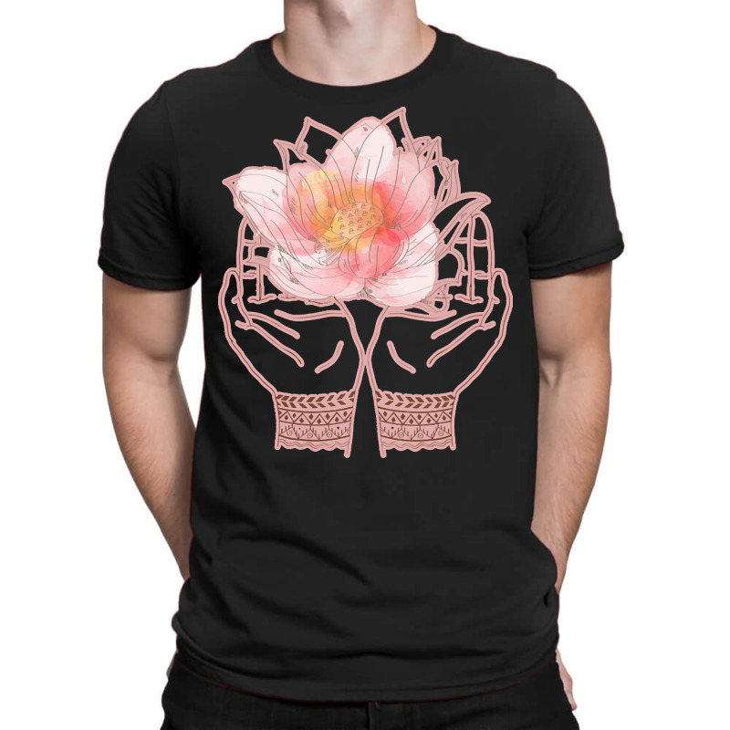 Meditation Yoga T  Shirt Meditation Hands Flower Rose T  Shirt T-Shirt by shanie31601 | Artistshot