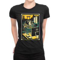 Programmer Samurai Warrior Computer T Shirt Ladies Fitted T-shirt | Artistshot